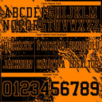 Custom Black Bay Orange 3D Pattern Abstract Brush Stroke Authentic Football Jersey photo 3