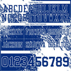 Custom Royal White 3D Pattern Abstract Brush Stroke Authentic Football Jersey photo 3