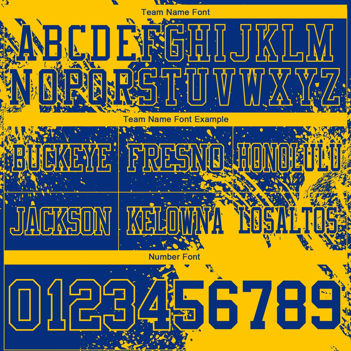 Custom Royal Yellow 3D Pattern Abstract Brush Stroke Authentic Football Jersey photo 3