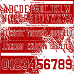 Custom Red White 3D Pattern Abstract Brush Stroke Authentic Football Jersey photo 3