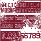 Custom Crimson White 3D Pattern Abstract Brush Stroke Authentic Football Jersey photo 3