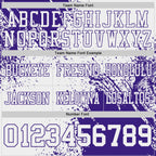 Custom White Purple 3D Pattern Abstract Brush Stroke Authentic Football Jersey photo 1