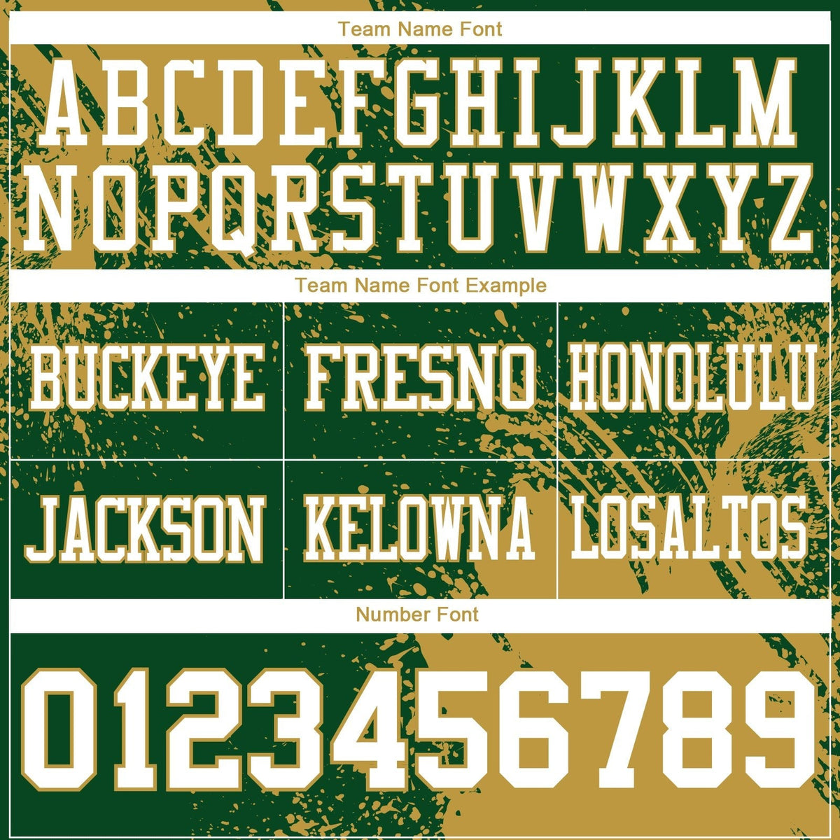 Custom Green White-Old Gold 3D Pattern Abstract Brush Stroke Authentic Football Jersey photo 2