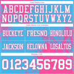 Custom Sky Blue White-Pink 3D Pattern Abstract Brush Stroke Authentic Football Jersey photo 2