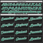 Custom Stitched Black Kelly Green-White 3D Pattern Design Abstract Brush Stroke Sports Pullover Sweatshirt Hoodie photo 2