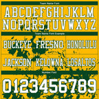 Custom Gold White-Green 3D Pattern Splash Authentic Football Jersey photo 3