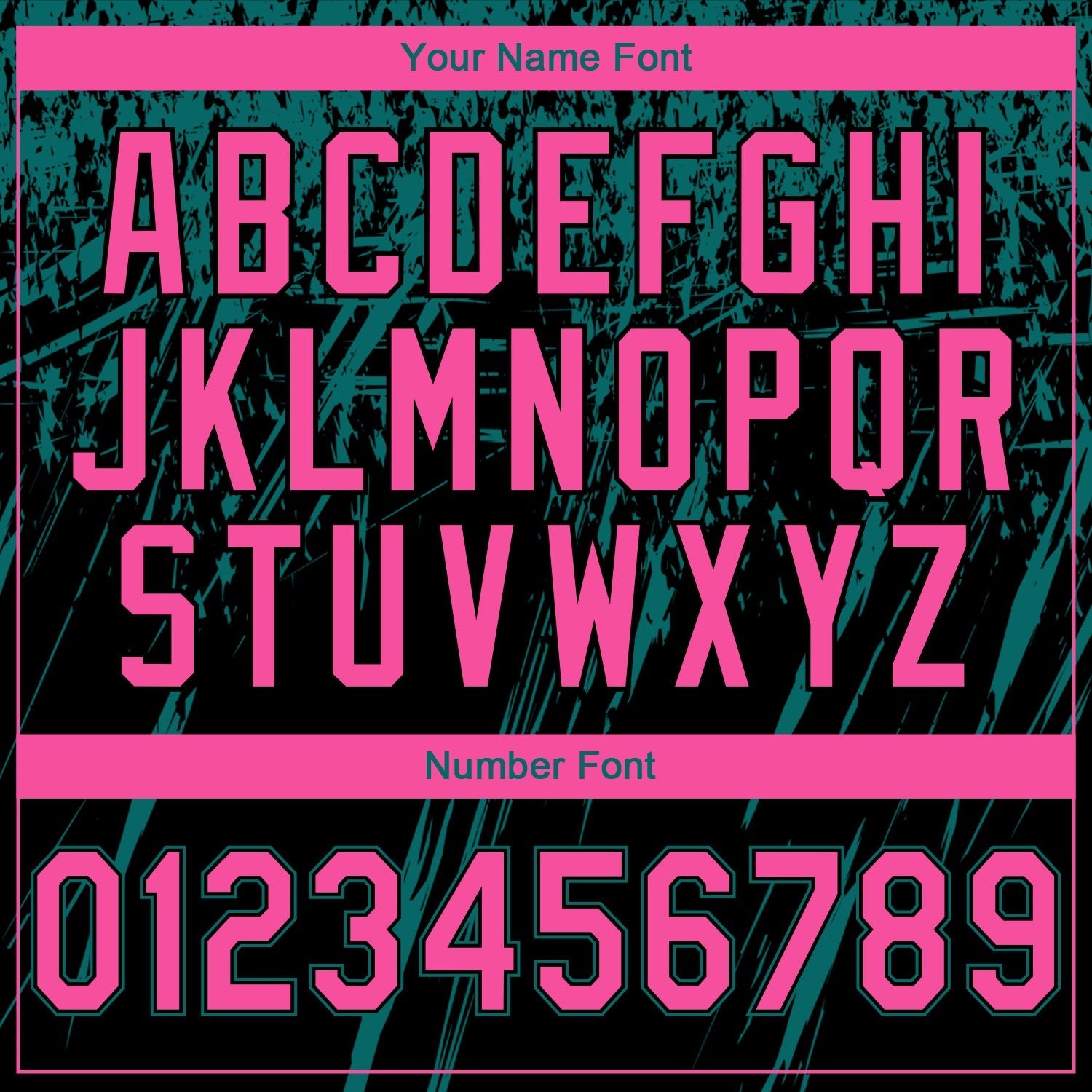 Custom Stitched Black Pink-Teal 3D Pattern Design Splash Grunge Art Sports Pullover Sweatshirt Hoodie photo 3