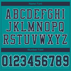 Custom Aqua Navy-White Mesh Authentic Football Jersey photo 4