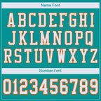 Custom Aqua White-Orange Mesh Authentic Football Jersey photo 3