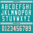 Custom Aqua White-Orange Hockey Jersey photo 4