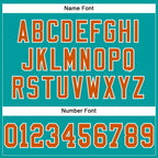 Custom Aqua Texas Orange-White Mesh Authentic Football Jersey photo 2
