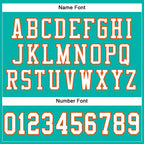 Custom Aqua White-Orange Mesh Authentic Football Jersey photo 2