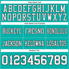 Custom Aqua White-Black Authentic Football Jersey photo 2