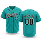 Custom Stitched Aqua Black-White Baseball Pullover Sweatshirt Hoodie