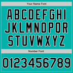 Custom Stitched Aqua Black-White Baseball Pullover Sweatshirt Hoodie photo 4