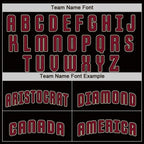 Custom Black Crimson-City Cream Baseball Jersey photo 4