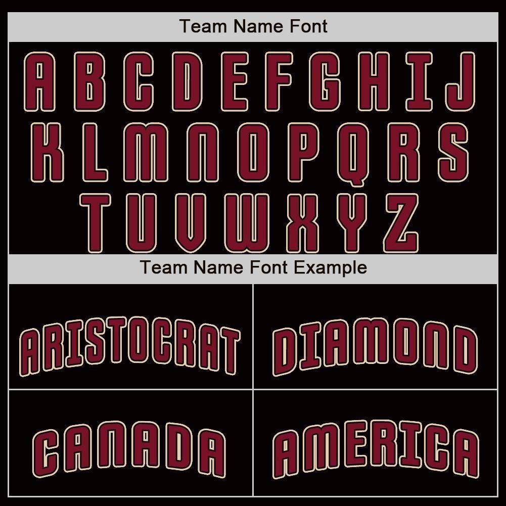 Custom Black Crimson-City Cream Baseball Jersey photo 4