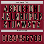 Custom Crimson Black-City Cream Baseball Jersey photo 3