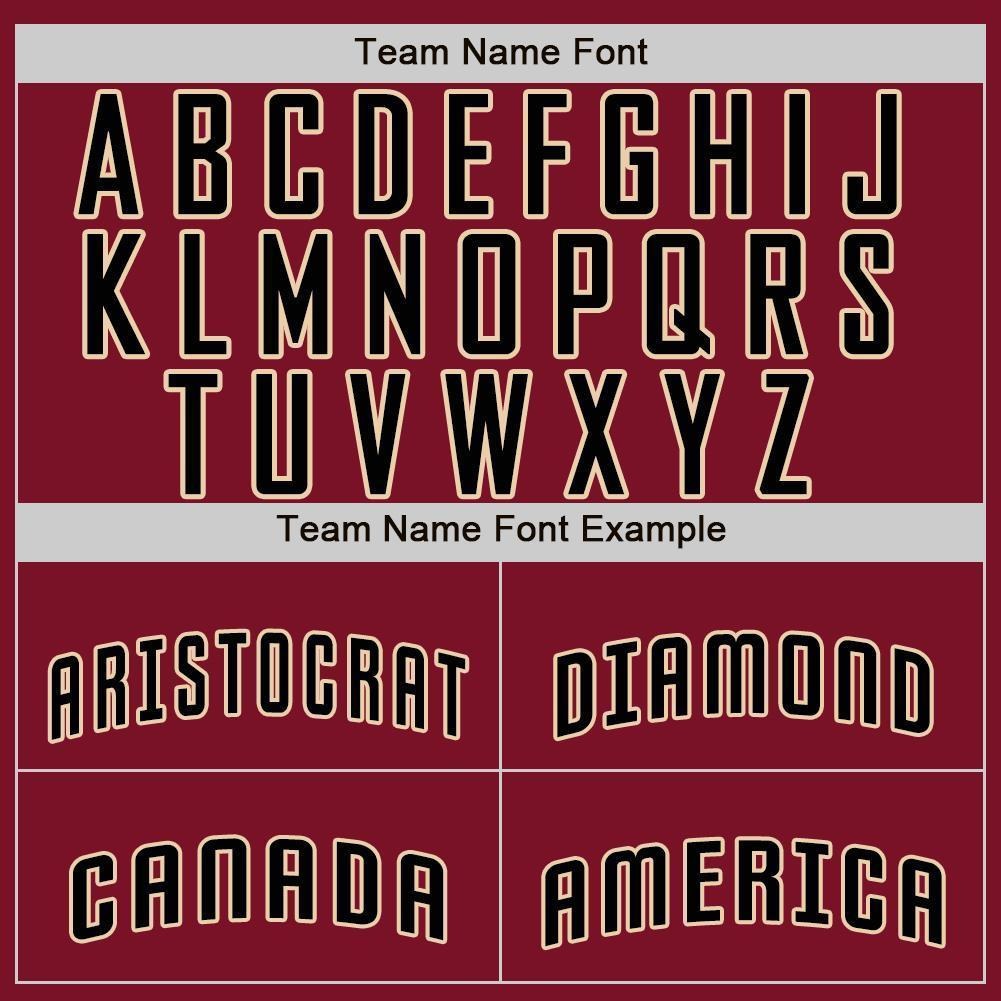 Custom Crimson Black-City Cream Baseball Jersey photo 4