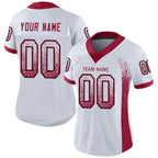 Custom White Cardinal-Black Drift Fashion Football Jersey photo 2