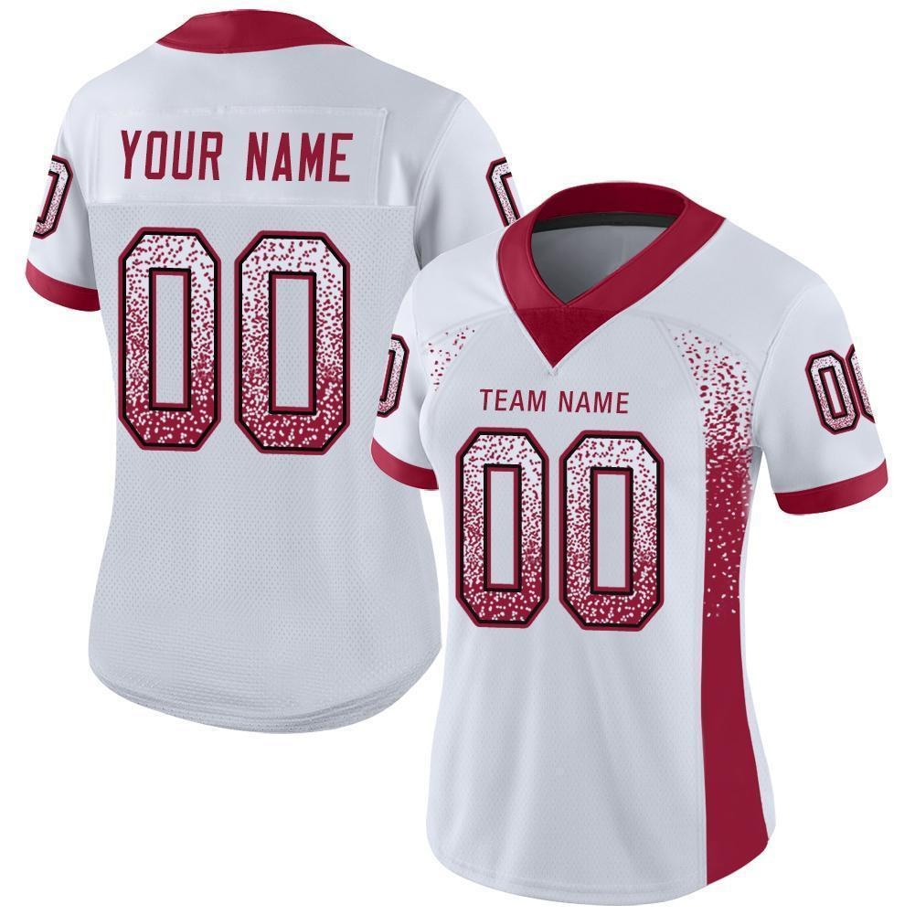 Custom White Cardinal-Black Drift Fashion Football Jersey photo 2