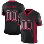 Custom Black Cardinal-White Drift Fashion Football Jersey photo 1
