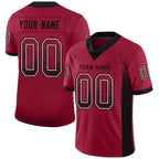 Custom Cardinal Black-White Drift Fashion Football Jersey photo 1