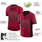 Custom Cardinal Black-White Drift Fashion Football Jersey photo 3