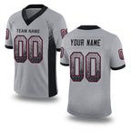 Custom Light Gray Black-Cardinal Drift Fashion Football Jersey