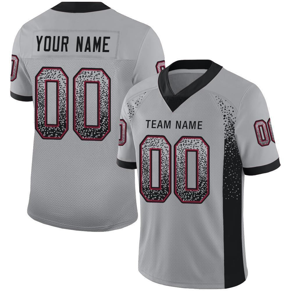Custom Light Gray Black-Cardinal Drift Fashion Football Jersey photo 1