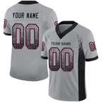 Custom Light Gray Black-Cardinal Drift Fashion Football Jersey photo 1