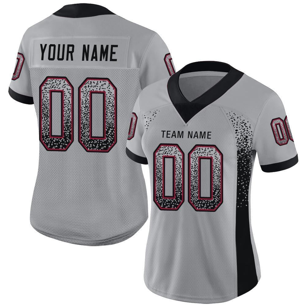 Custom Light Gray Black-Cardinal Drift Fashion Football Jersey photo 2