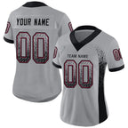 Custom Light Gray Black-Cardinal Drift Fashion Football Jersey photo 2