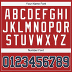 Custom Red Navy-White Baseball Jersey photo 3