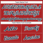 Custom Red Navy-White Baseball Jersey photo 4