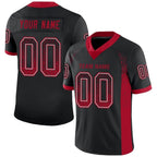 Custom Black Red-Gray Drift Fashion Football Jersey photo 1