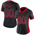 Custom Black Red-Gray Drift Fashion Football Jersey photo 3