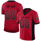 Custom Red Black-Gray Drift Fashion Football Jersey photo 1