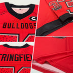 Custom Red Black-Gray Drift Fashion Football Jersey photo 2