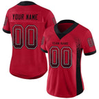 Custom Red Black-Gray Drift Fashion Football Jersey photo 3