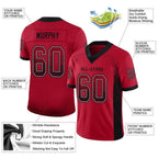 Custom Red Black-Gray Drift Fashion Football Jersey photo 4