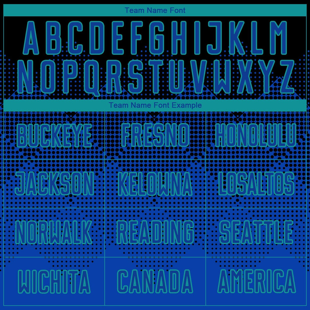 Custom Black Royal-Light Blue Round Neck Sublimation Basketball Uniform Jersey photo 2