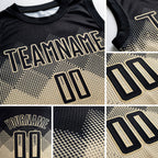 Custom Cream Black Round Neck Sublimation Basketball Uniform Jersey detail