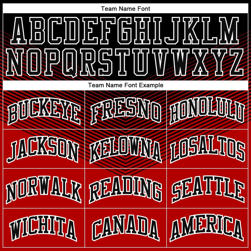 Custom Red Black-White Round Neck Sublimation Basketball Uniform Jersey photo 2
