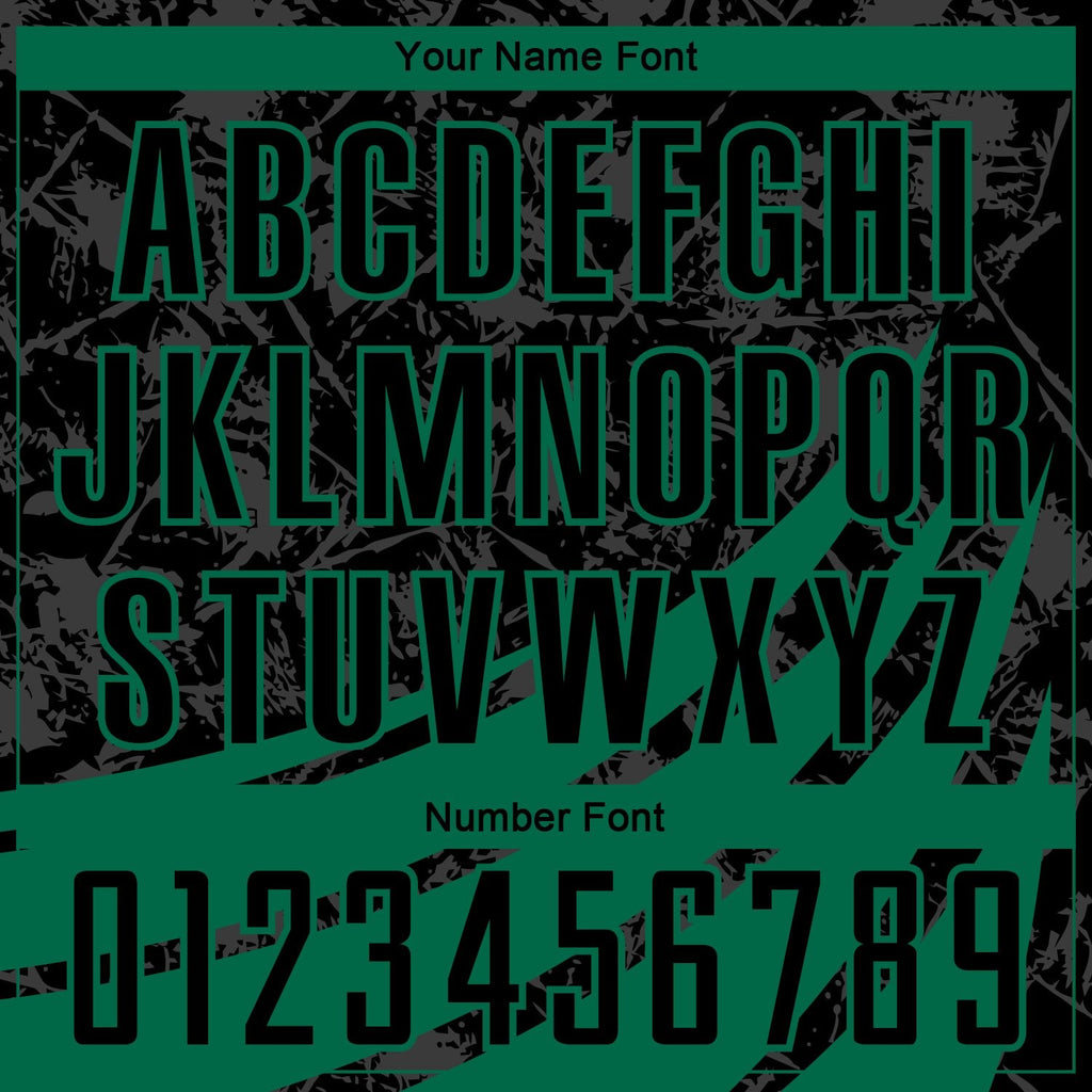 Custom Black Kelly Green Wind Shapes Round Neck Sublimation Basketball Uniform Jersey photo 3