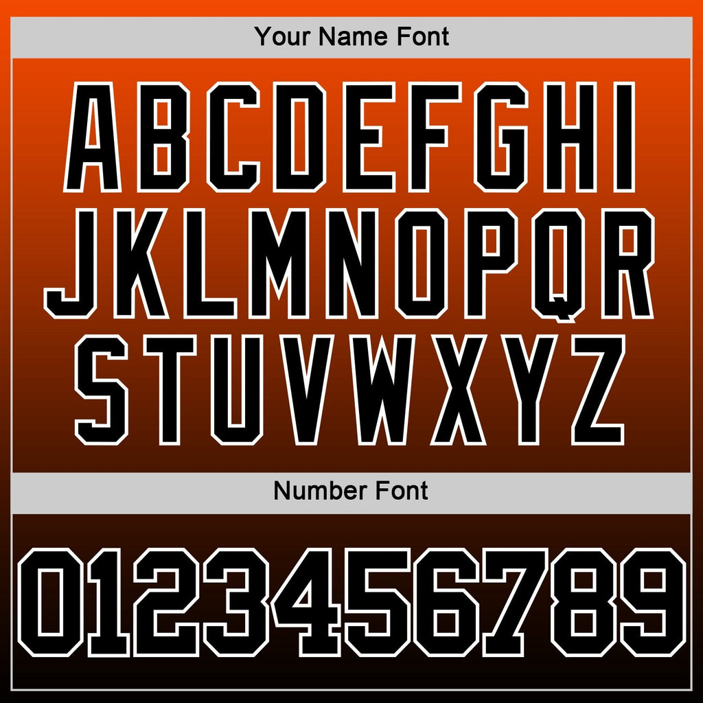 Custom Orange Black-White Gradient Square Shapes Round Neck Sublimation Basketball Set Jersey photo 5