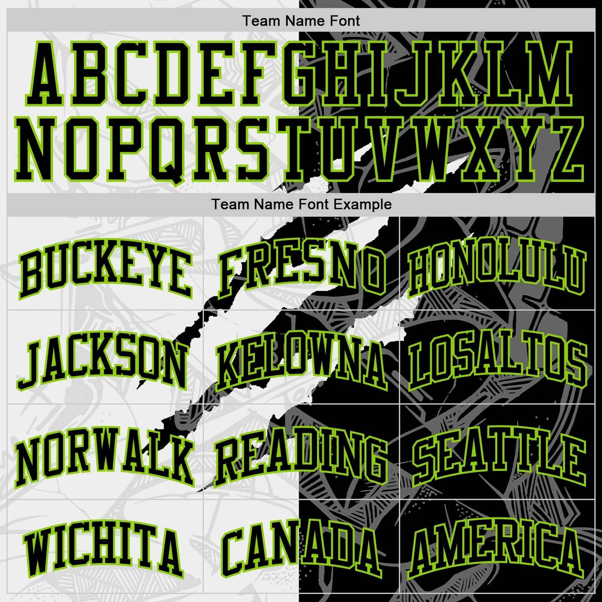 Custom Graffiti Pattern Black White-Neon Green Scratch Round Neck Sublimation Basketball Set Jersey photo 4