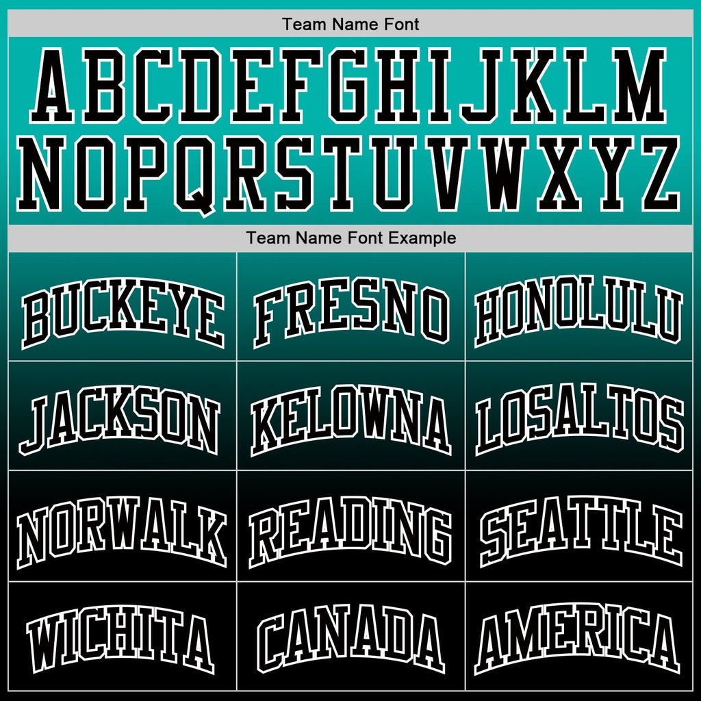 Custom Aqua Black-White Fade Fashion Round Neck Sublimation Basketball Set Jersey photo 4