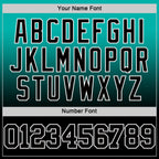 Custom Aqua Black-White Fade Fashion Round Neck Sublimation Basketball Set Jersey photo 5