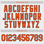 Custom White Orange-Black Baseball Jersey photo 3
